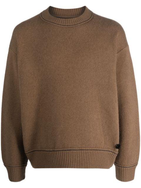 crew-neck pullover jumper by SACAI