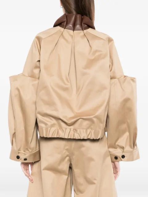 cut-out collared jacket by SACAI