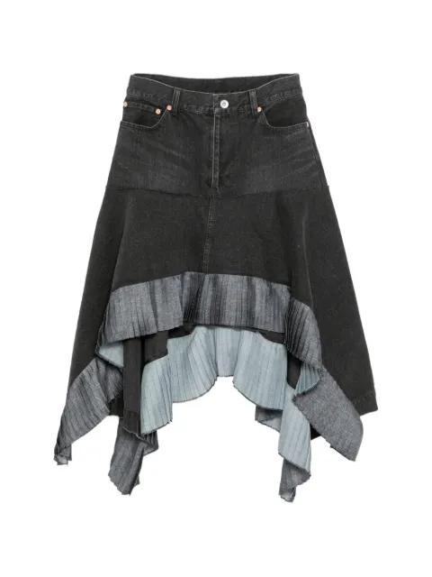 denim midi skirt by SACAI