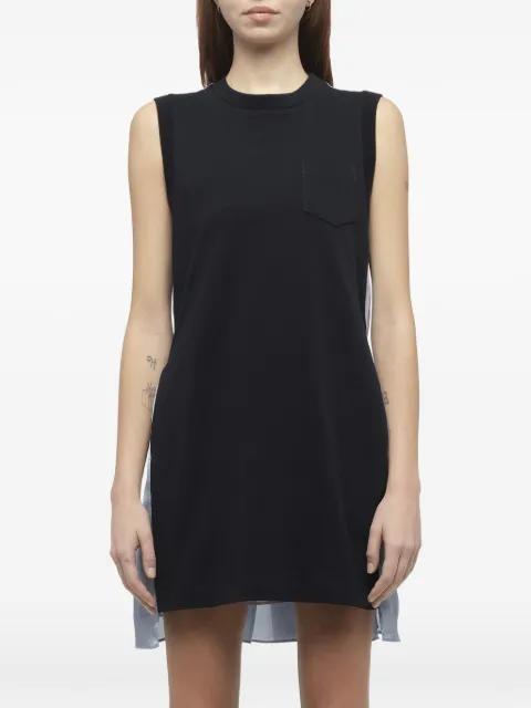 denim-panel dress by SACAI