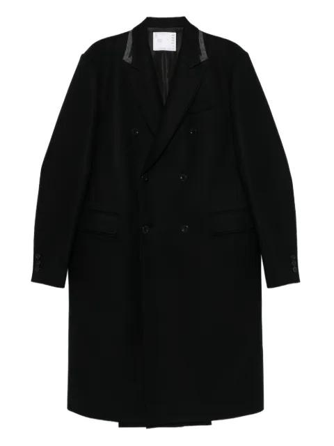 double-breasted coat by SACAI