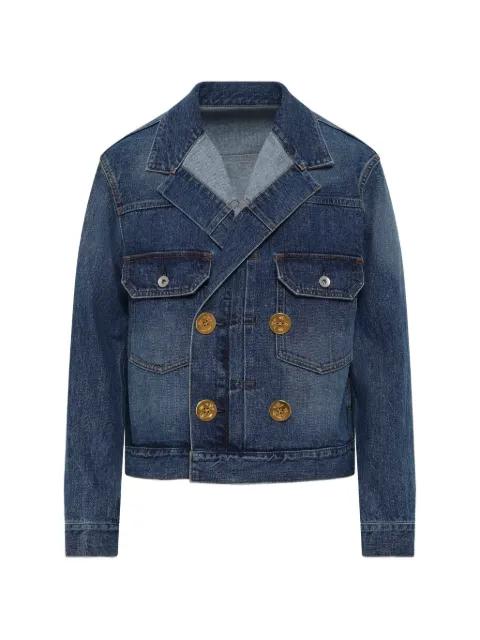 double-breasted denim jacket by SACAI