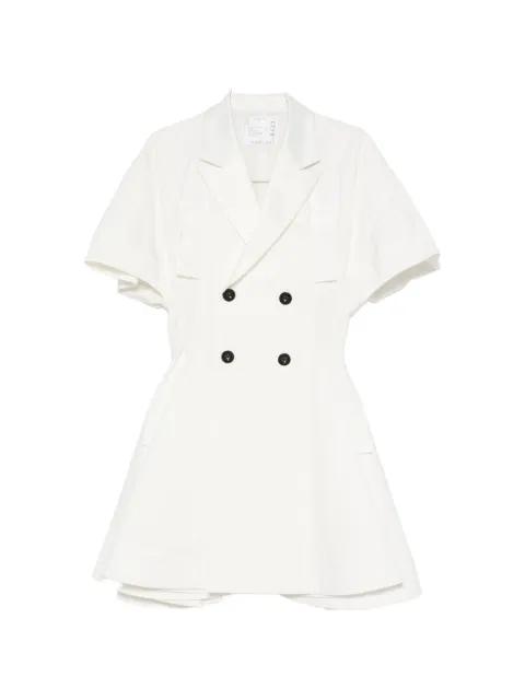 double-breasted flared dress by SACAI