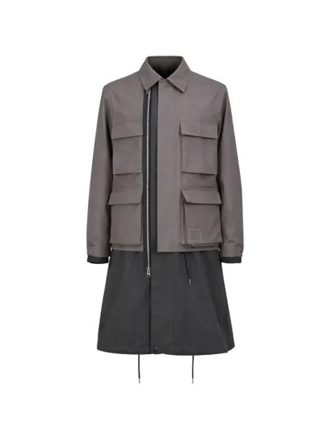 double-layer pocket coat by SACAI