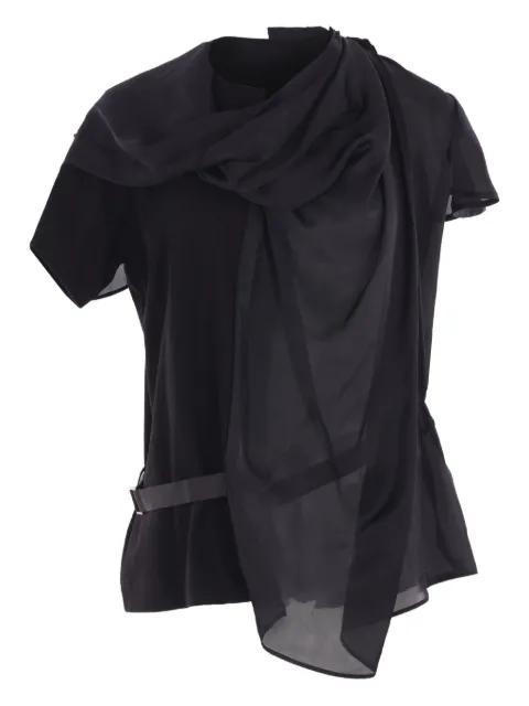 draped belted blouse by SACAI