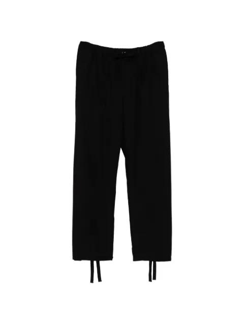 drawstring detail wide-leg trousers by SACAI