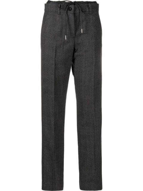 drawstring-fastening straight-leg trousers by SACAI