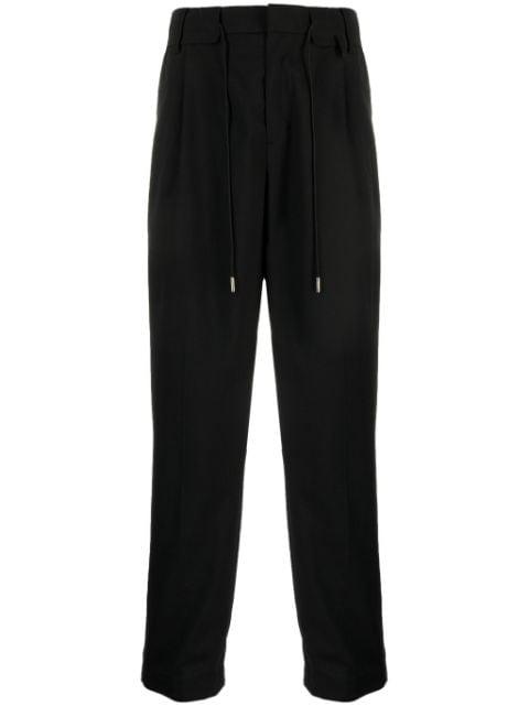 drawstring-fastening tapered trousers by SACAI