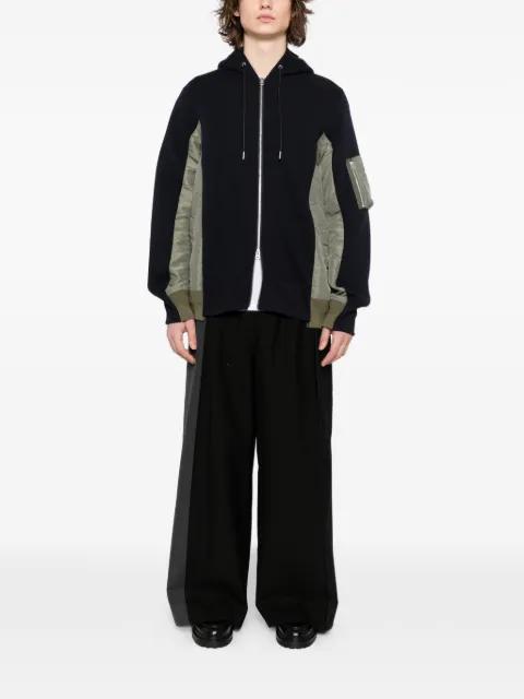 drawstring hood bomber jacket by SACAI