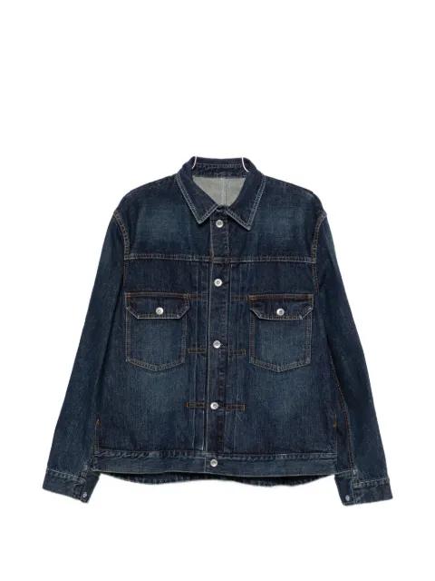 flap-pocket denim jacket by SACAI