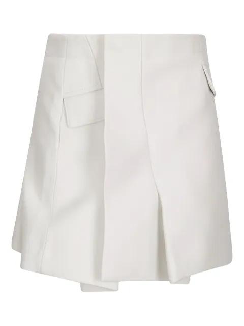 flap-pocket pleated mini skirt by SACAI