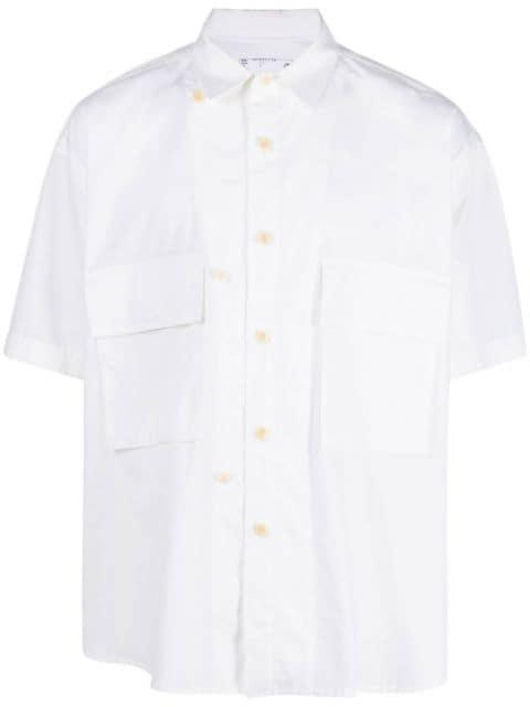 flap-pockets short-sleeved shirt by SACAI