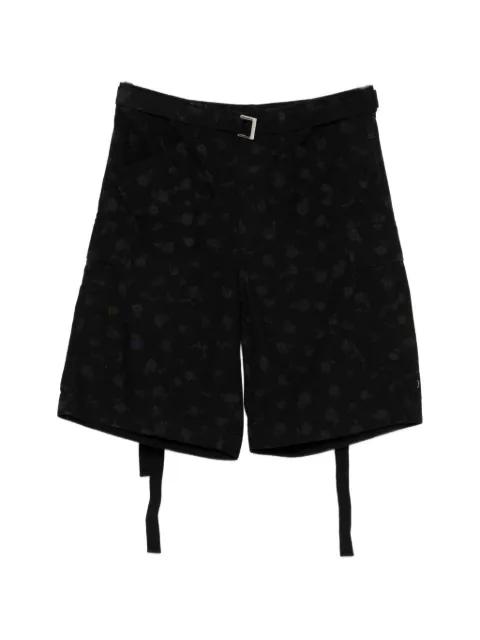 floral-detail belt shorts by SACAI