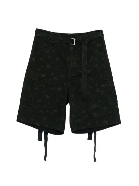 floral-print cargo shorts by SACAI