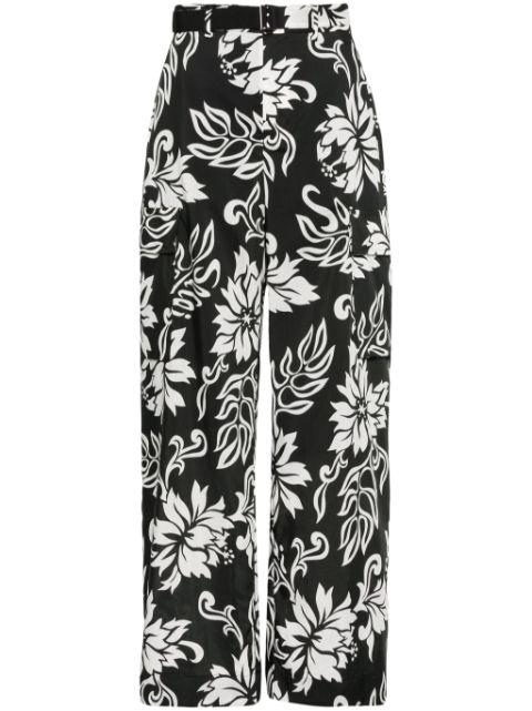 floral-print palazzo trousers by SACAI