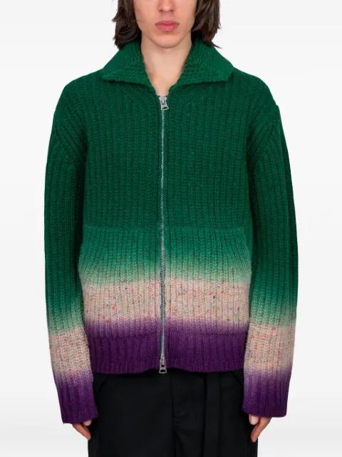 garment-dye cardigan by SACAI