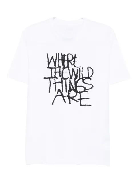 graffiti-print T-shirt by SACAI