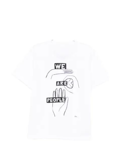 graphic-print cotton T-shirt by SACAI