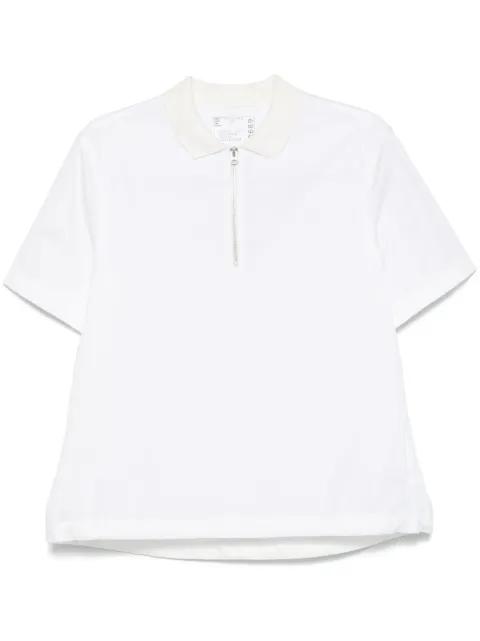 half-zip polo shirt by SACAI