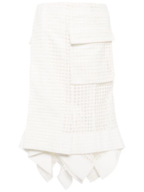 handkerchief cotton midi skirt by SACAI