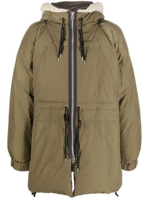 hoodied padded coat by SACAI