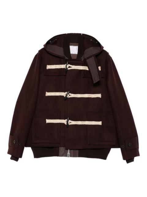 hoodied toggle jacket by SACAI