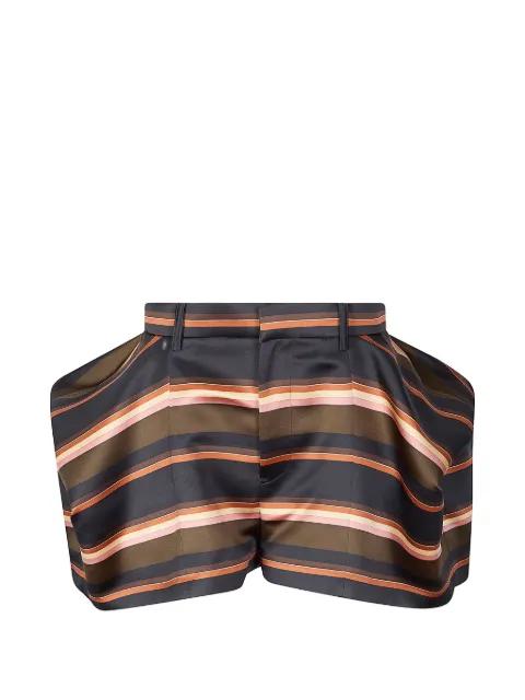 horizontal-stripe shorts by SACAI