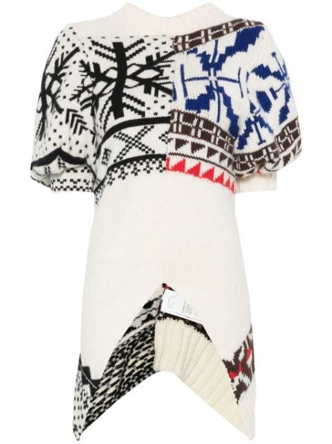 jacquard-pattern sweater by SACAI