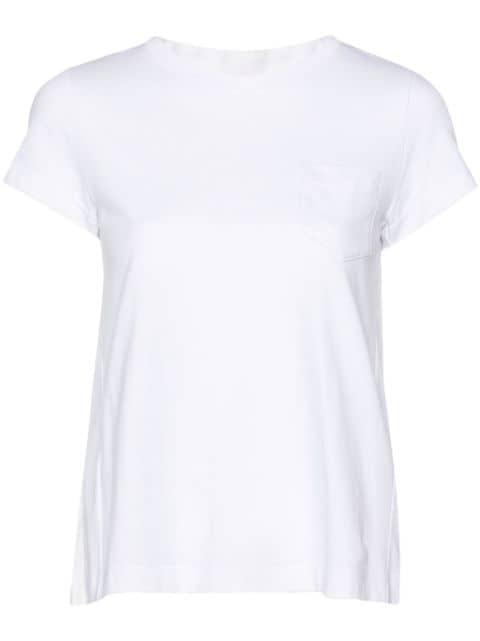 knife-pleats crew-neck T-shirt by SACAI