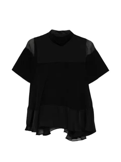 layered-design blouse by SACAI