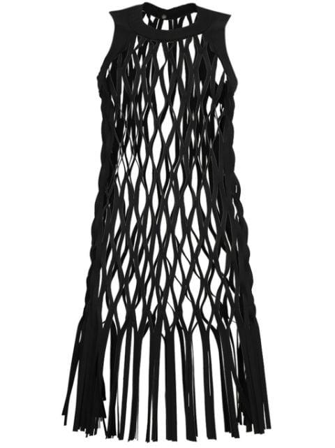layered midi dress by SACAI