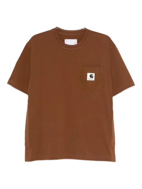 logo-patch T-shirt by SACAI