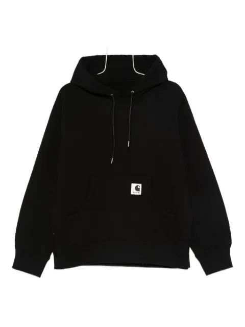 logo-patch hoodie by SACAI