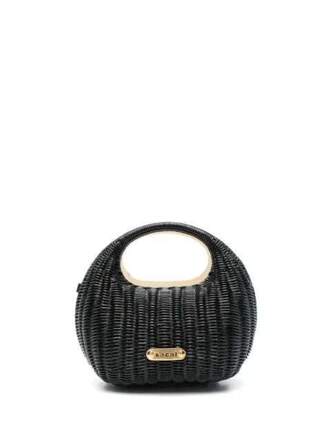 logo-plaque mini bag by SACAI