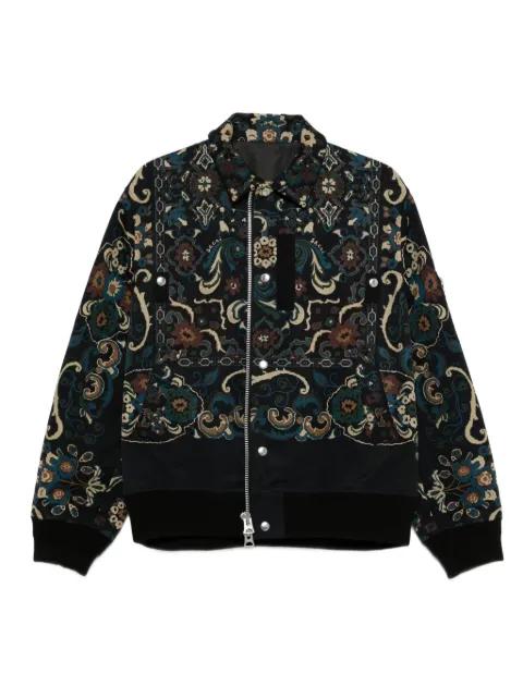 paisley-print zip-front jacket by SACAI