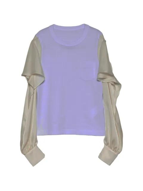 panelled T-shirt by SACAI
