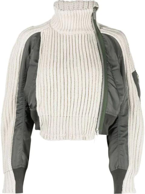 panelled bomber jacket by SACAI | jellibeans