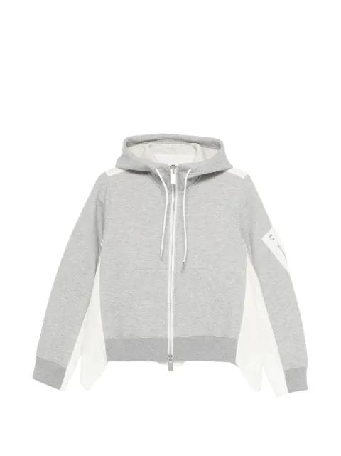 panelled hoodie by SACAI