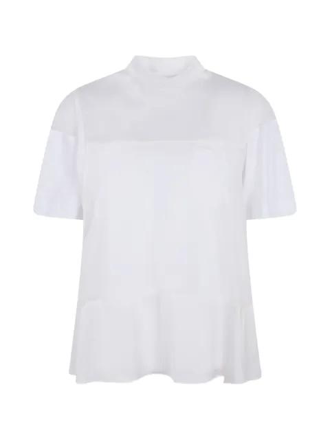 panelled mock-neck T-shirt by SACAI