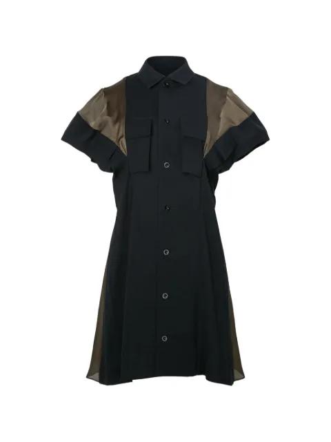 panelled pocket dress by SACAI