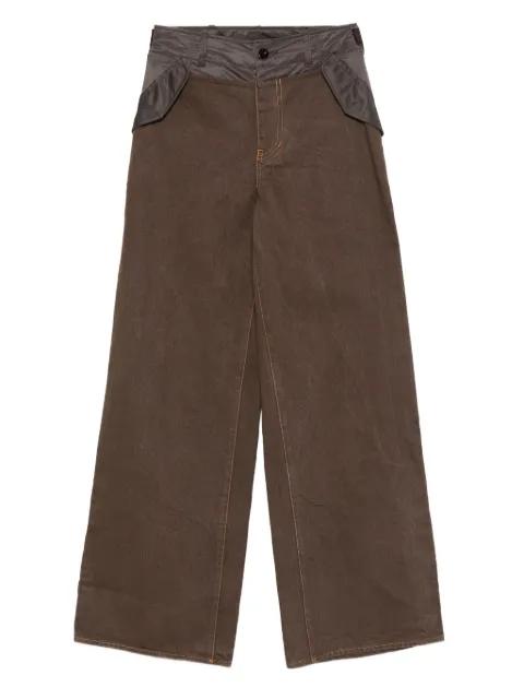 panelled pocket trousers by SACAI