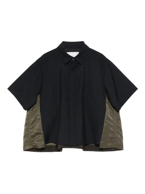 panelled short-sleeve shirt by SACAI