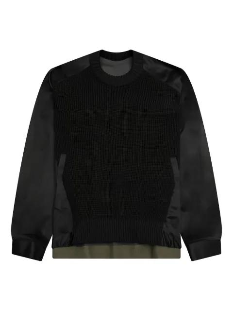 panelled sweatshirt by SACAI
