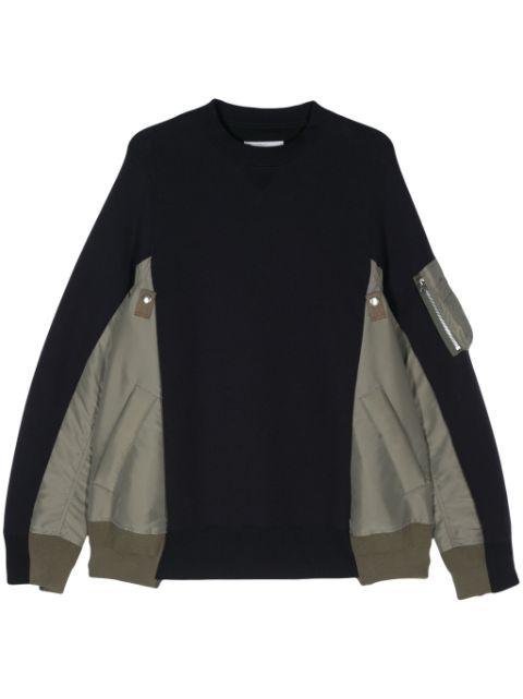 panelled sweatshirt by SACAI