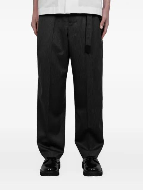 pinstripe wool trousers by SACAI