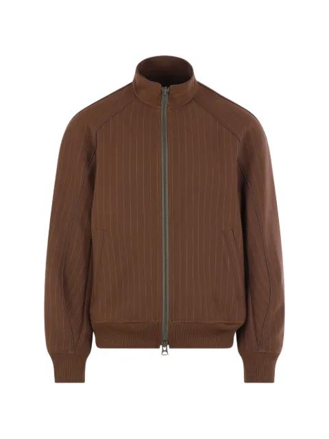 pinstripe zip bomber jacket by SACAI