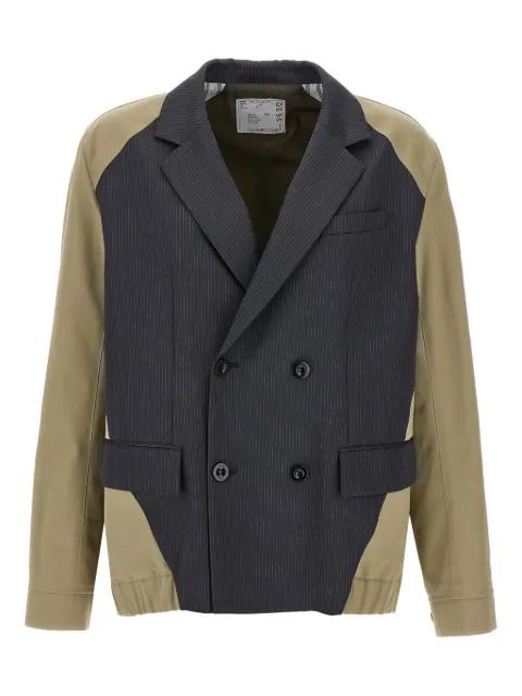 pinstriped double-breasted blazer by SACAI