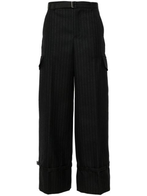 pinstriped trousers by SACAI