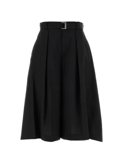 pleated bermuda shorts by SACAI