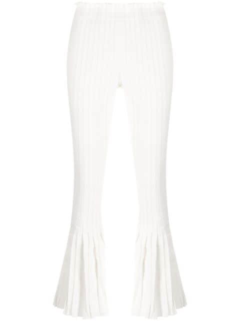 pleated cropped trousers by SACAI
